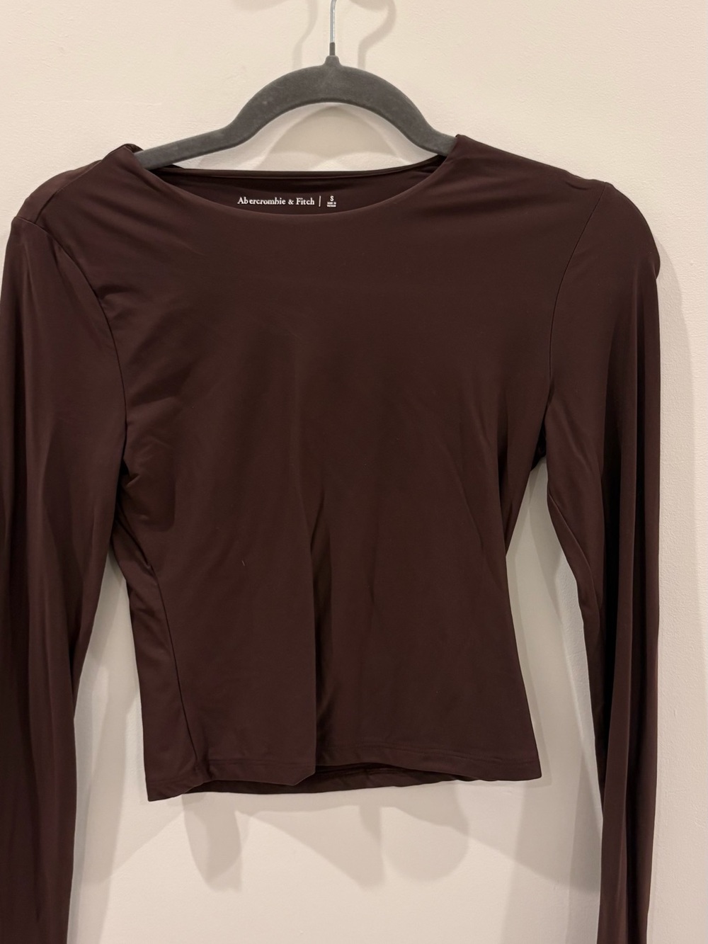 Abercrombie & Fitch Long Sleeve Chocolate Brown Top